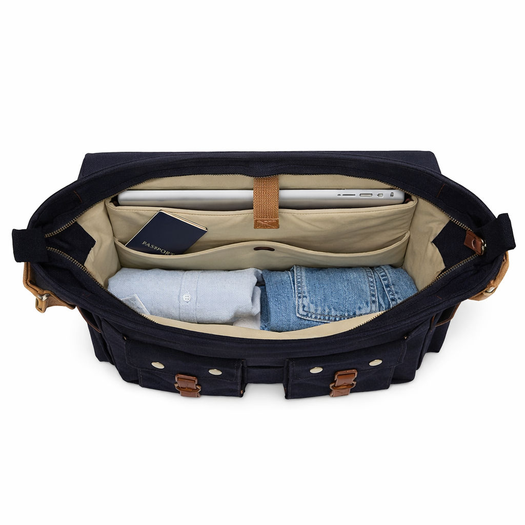 Black Unisex Messenger Bag for Everyday Use 181